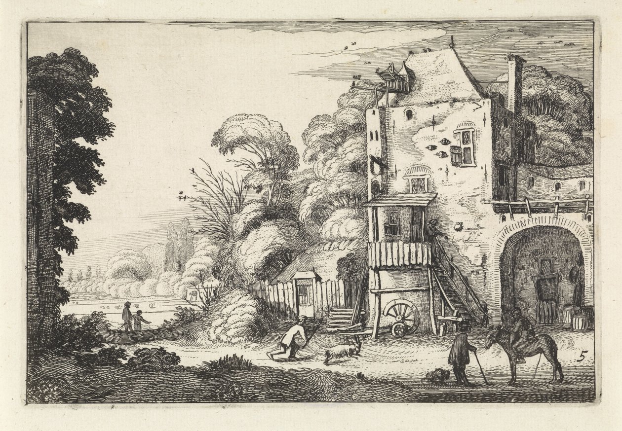 Inn i et landskap Landskap (serietittel) Amenissimae aliquot requculae (serietittel) av Jan van de Velde (II)