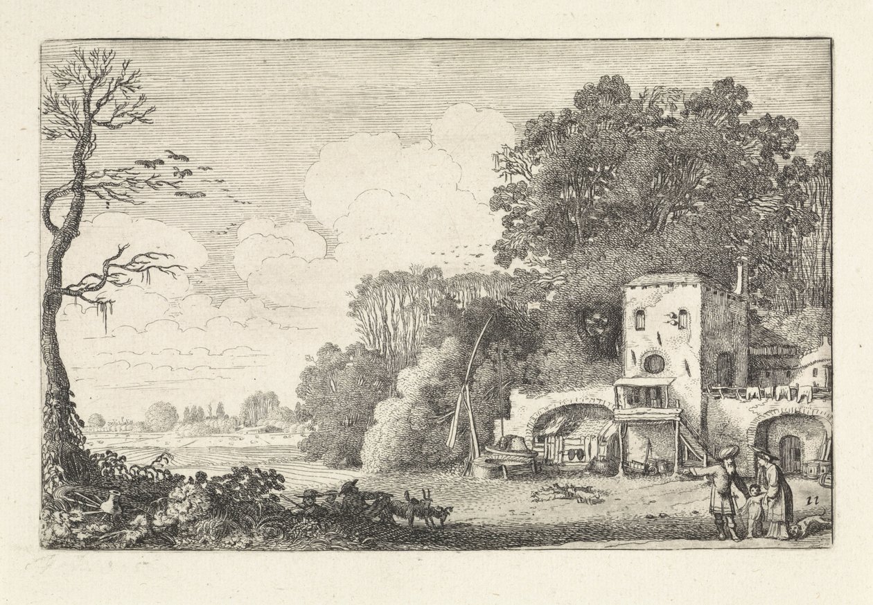 Landskap med avskjedigelsen av Hagar og Ismael Landskap (serietittel) Amenissimae aliquot requculae (serietittel) av Jan van de Velde (II)