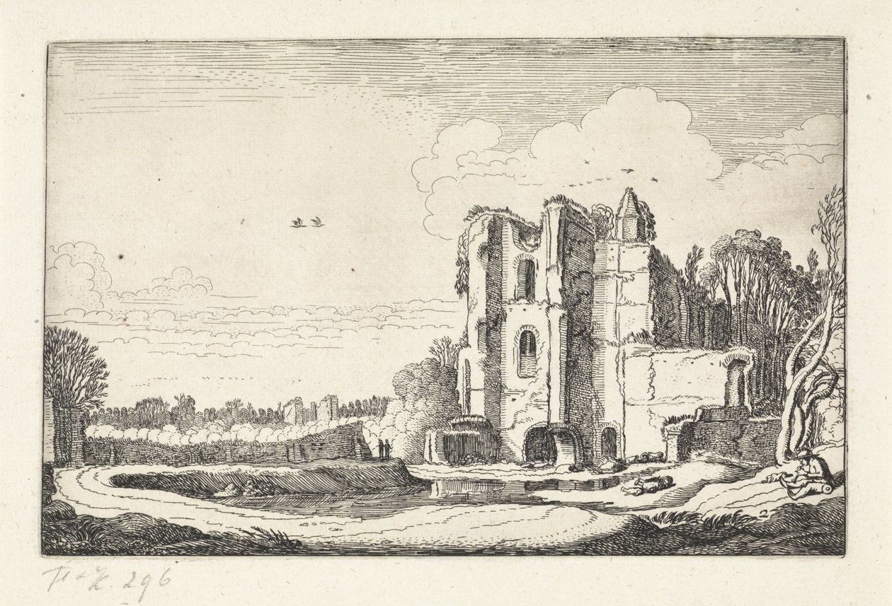 Ruinene av Brederode kasteel Castle Landskap (serietittel) Amenissimae aliquot requculae (serietittel) av Jan van de Velde (II)
