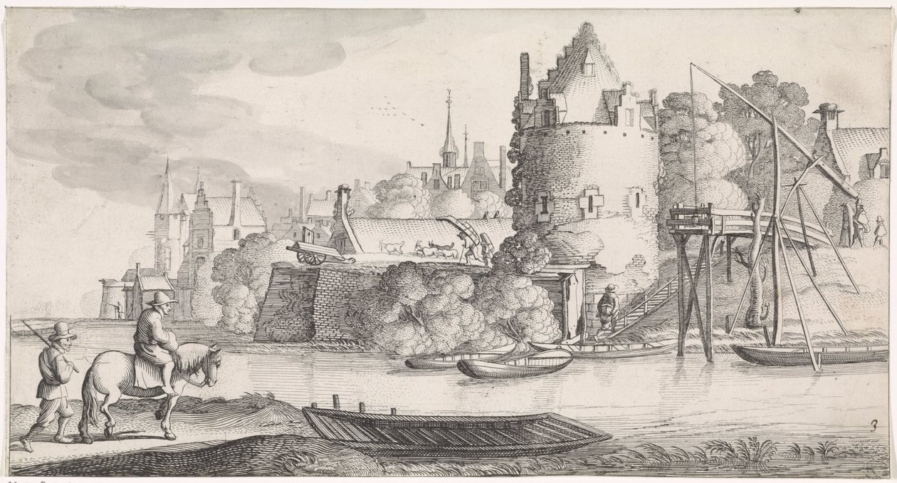 By ved en elv Plaisante-landskap og underholdende dikt (serietittel) av Jan van de Velde (II)