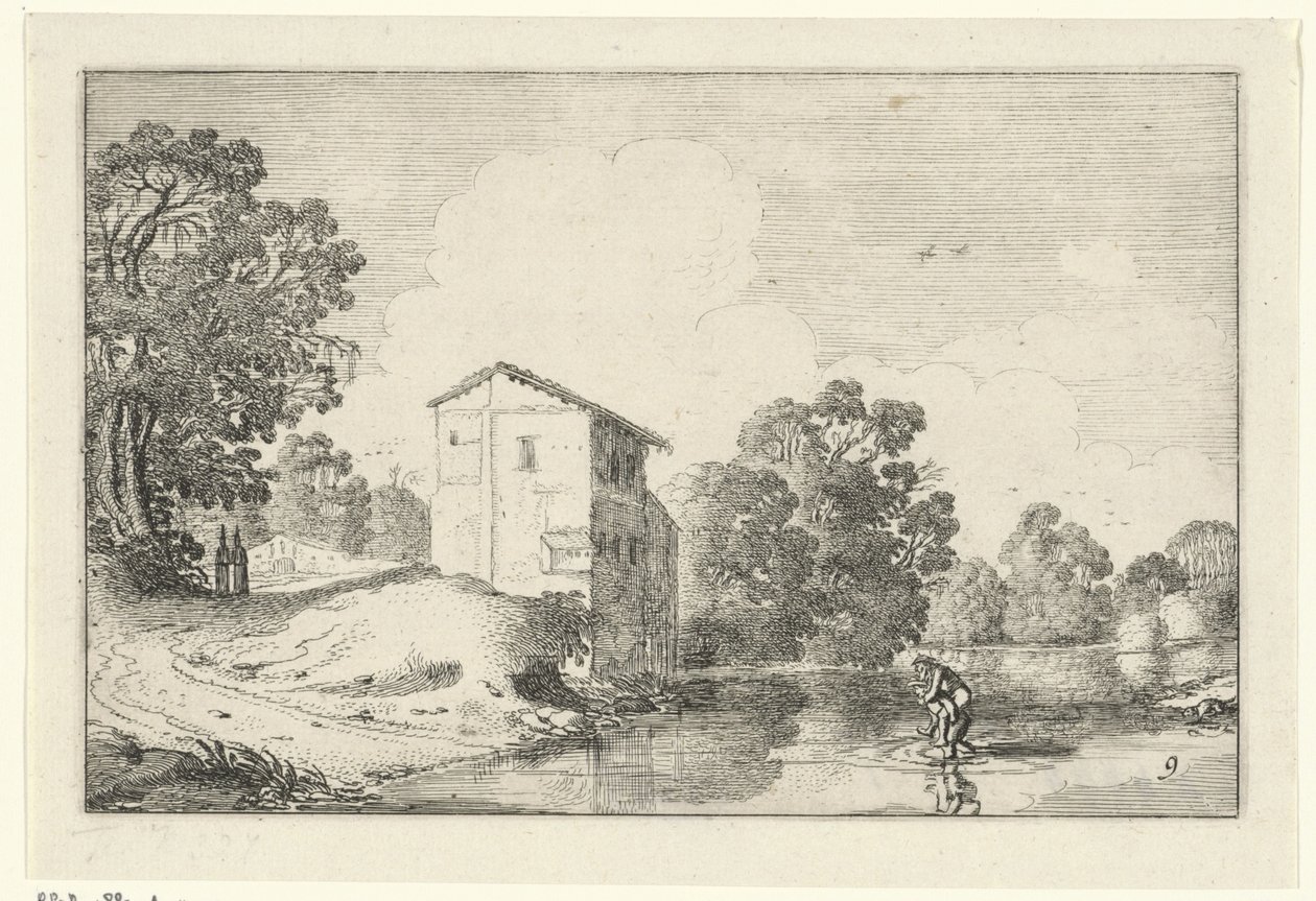 vadeplass Landskap (serietittel) Amenissimae aliquot requculae (serietittel) av Jan van de Velde (II)