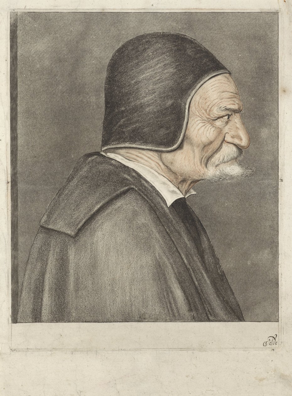 Byste av en gammel mann, vendt mot høyre av Jan van de Velde (IV)