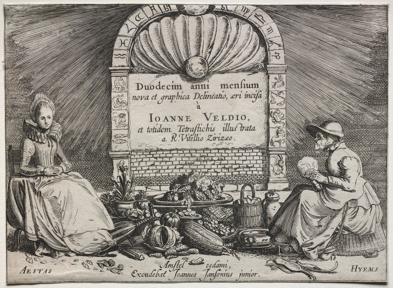 De tolv månedene: Tittelside av Jan van de Velde II