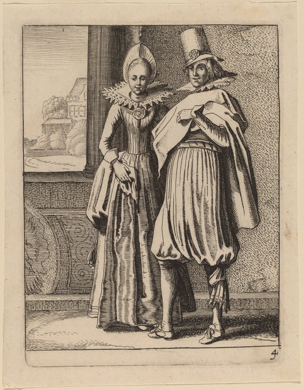 To figurer i kostyme av Jan van de Velde II
