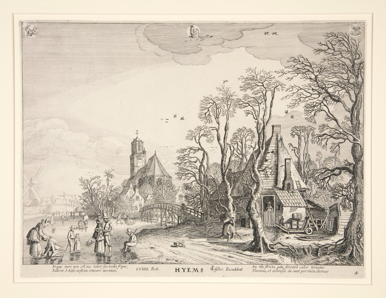 Winter, fra en serie av de fire årstidene av Jan van de Velde II