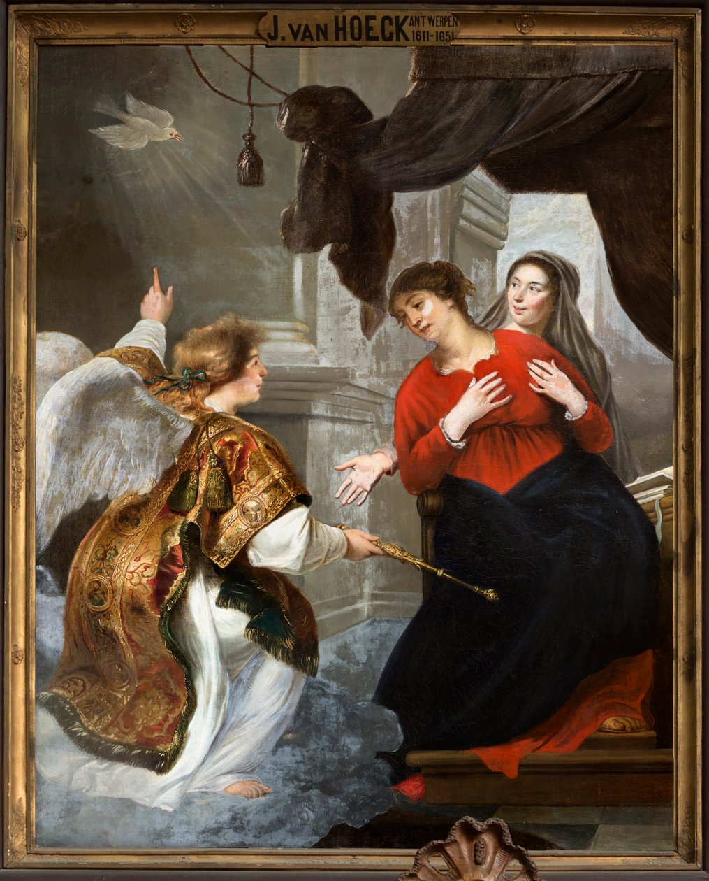 Sognekirke (Sognekirken Vår Frue). Interiør. maleri. av Jan van den Hoecke