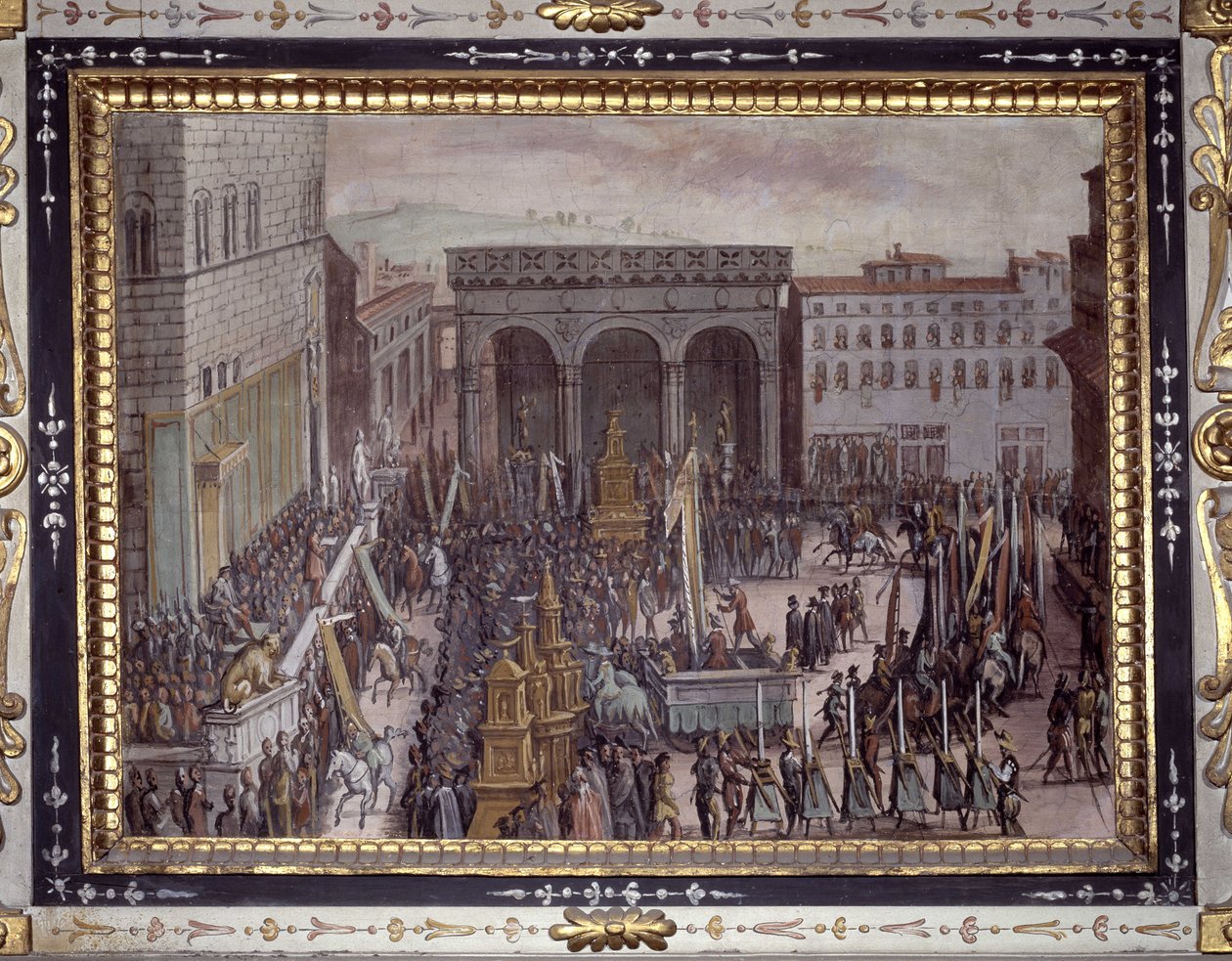 Feiringen av smiger i Firenze av Jan van der Straet
