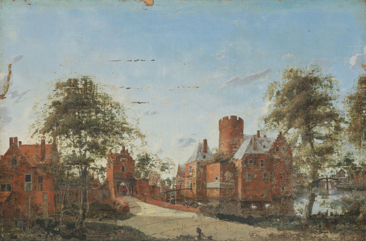 Loenersloot slott på Angstel av Jan van der Heyden (manner of)