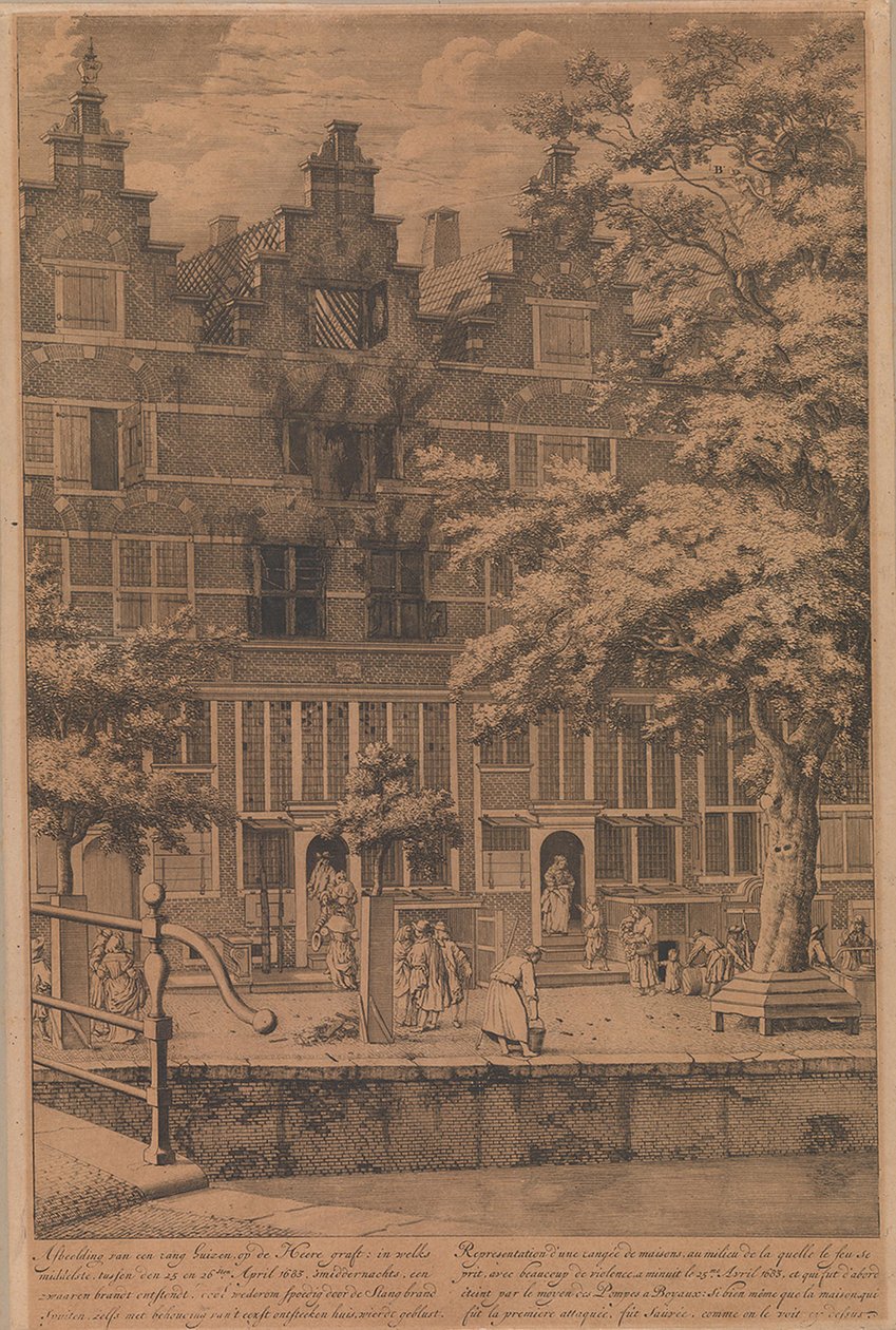 Slokking av brann på Heerengracht (25.-26. april 1683) av Jan van der Heyden