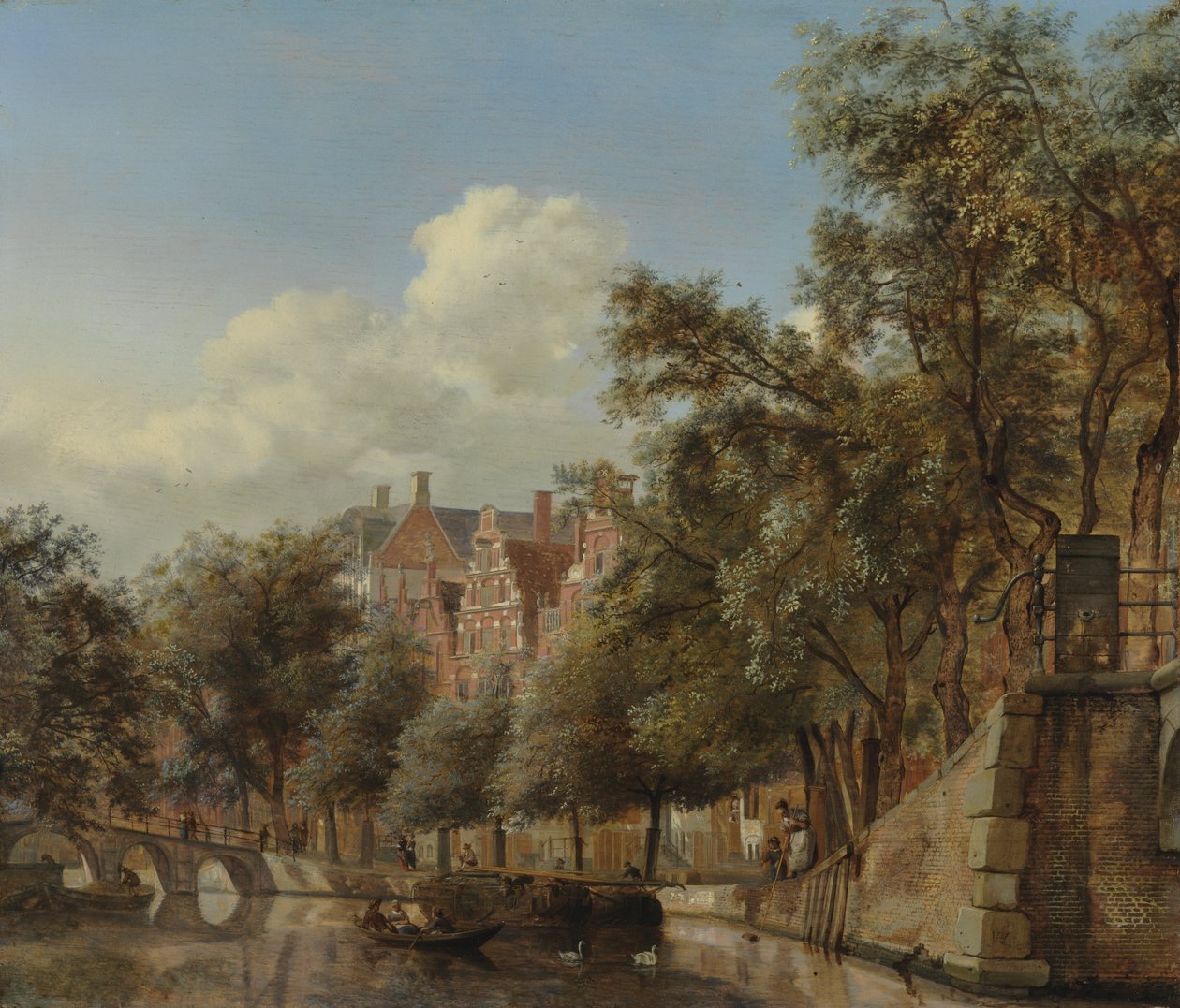 Herengracht i Amsterdam, sett fra Leliegracht av Jan van der Heyden