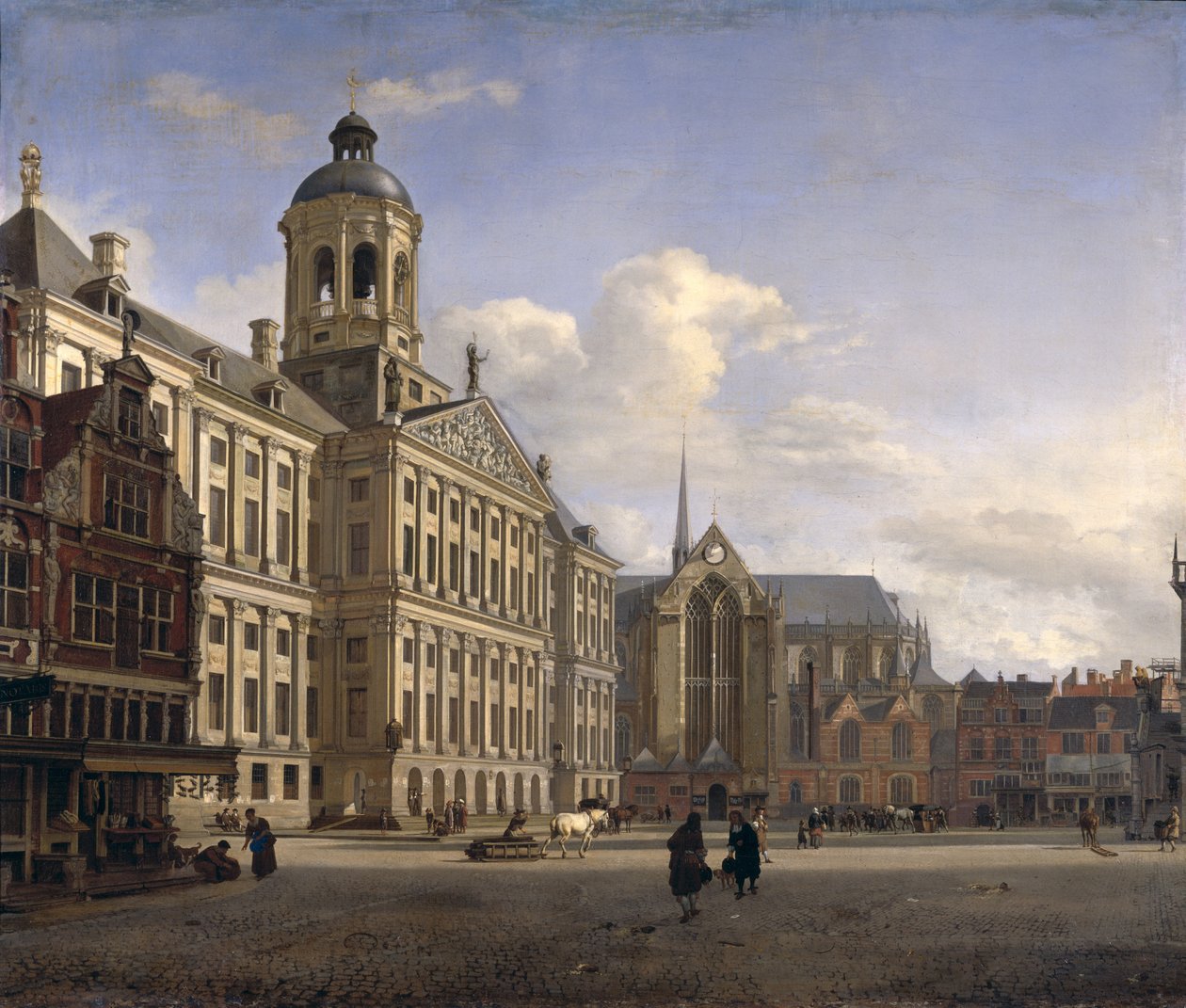Det nye rådhuset, Amsterdam, 1668 av Jan van der Heyden