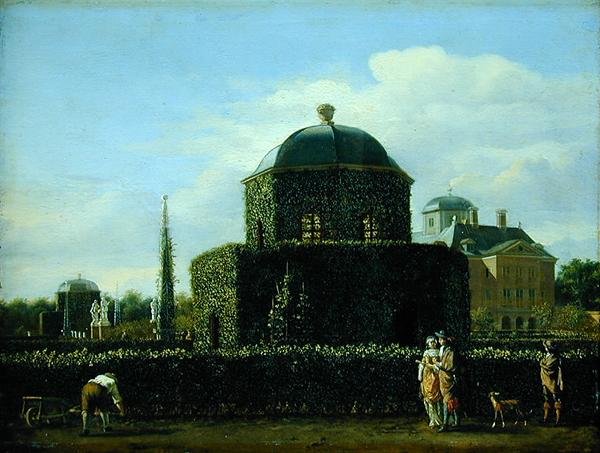 Paviljongen til Bosch-huset, boligen til vokteren av byen Gravenhage av Jan van der Heyden
