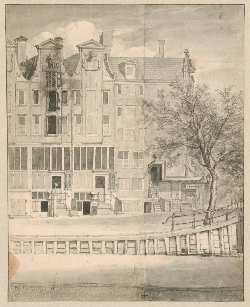 Utbrent hus på Leidsegracht, 1684 av Jan van der Heyden