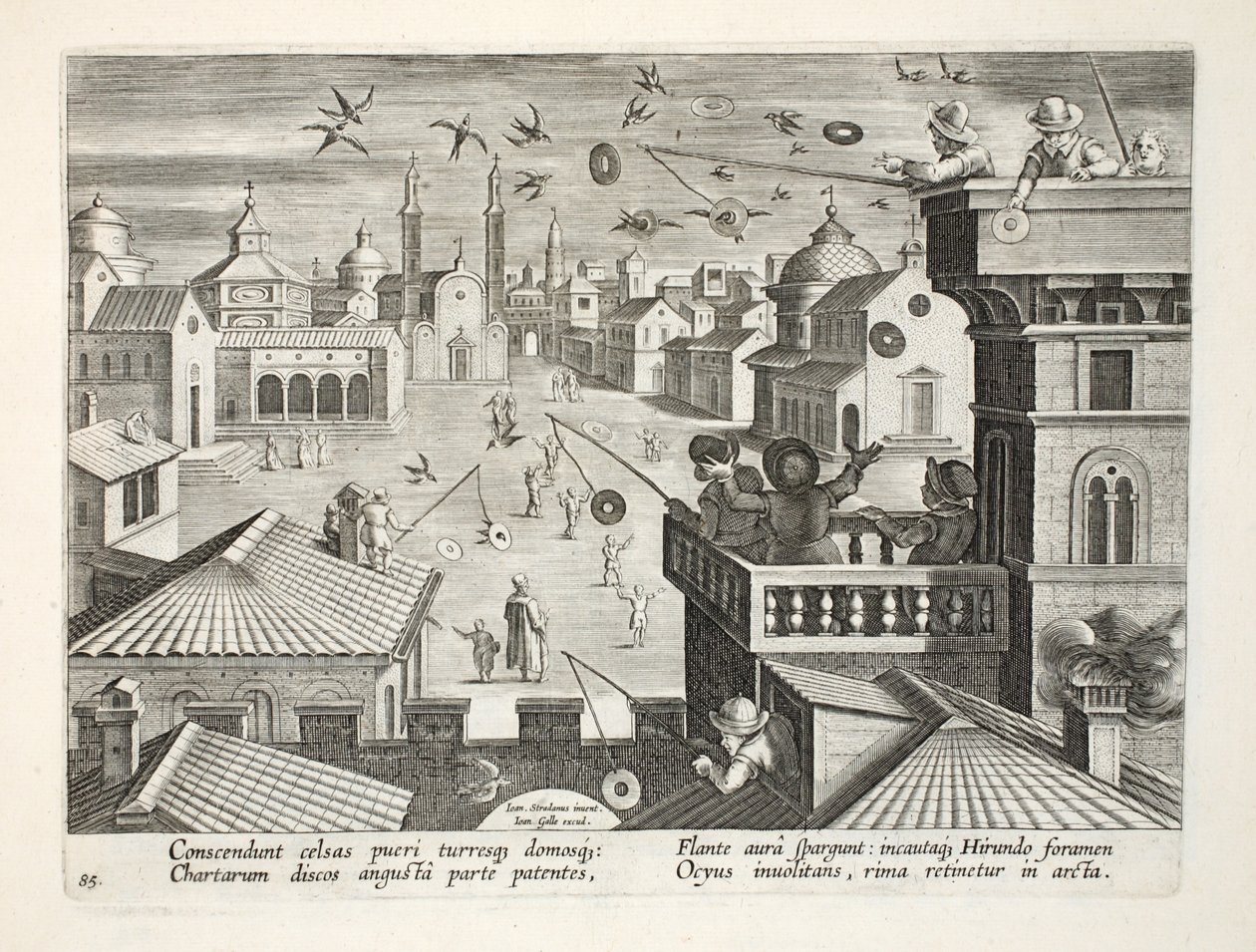 Å fange svaler med speilplater med hull, plate 77, illustrasjon fra 