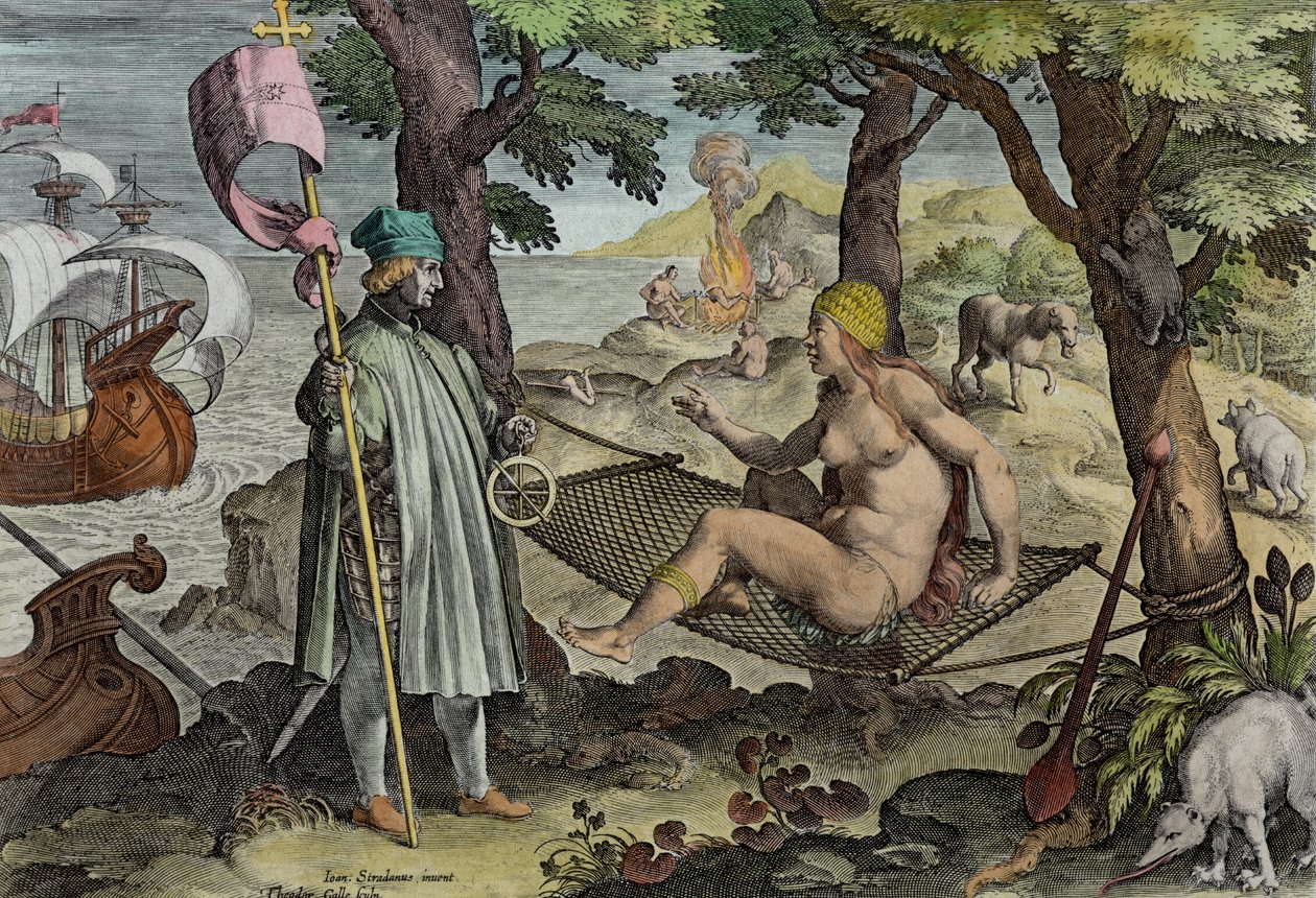 Vespucci Discovering America, plate 2 fra 