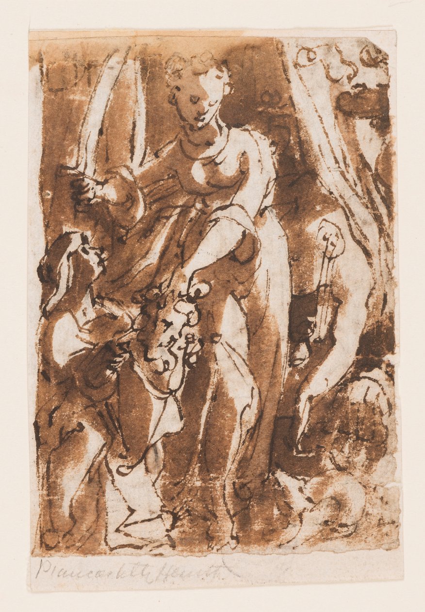 Rekto: Judith med sjef for Holofernes; Vers: Pietà av Jan van der Straet, called Stradanus