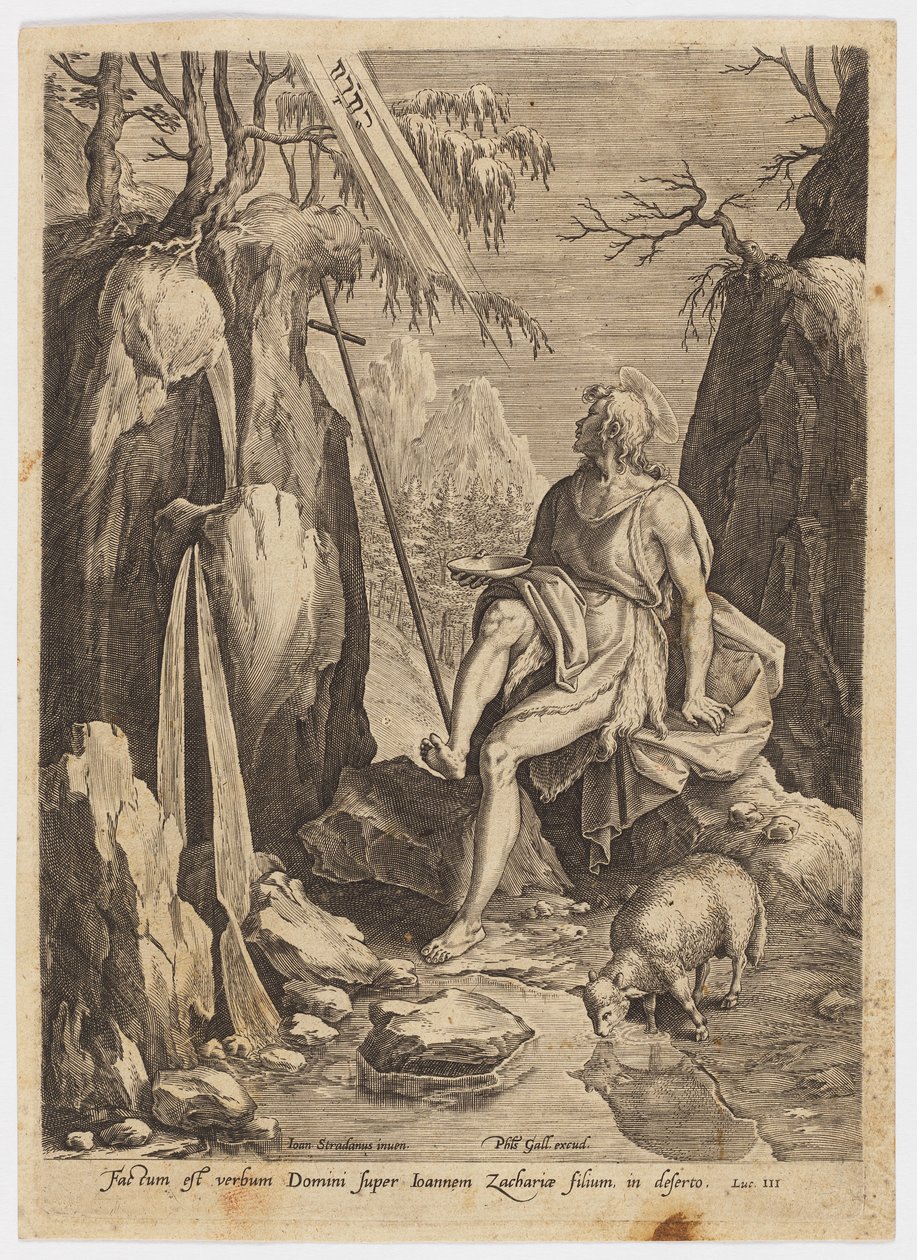 Døperen Johannes i villmarken av Jan van der Straet, called Stradanus