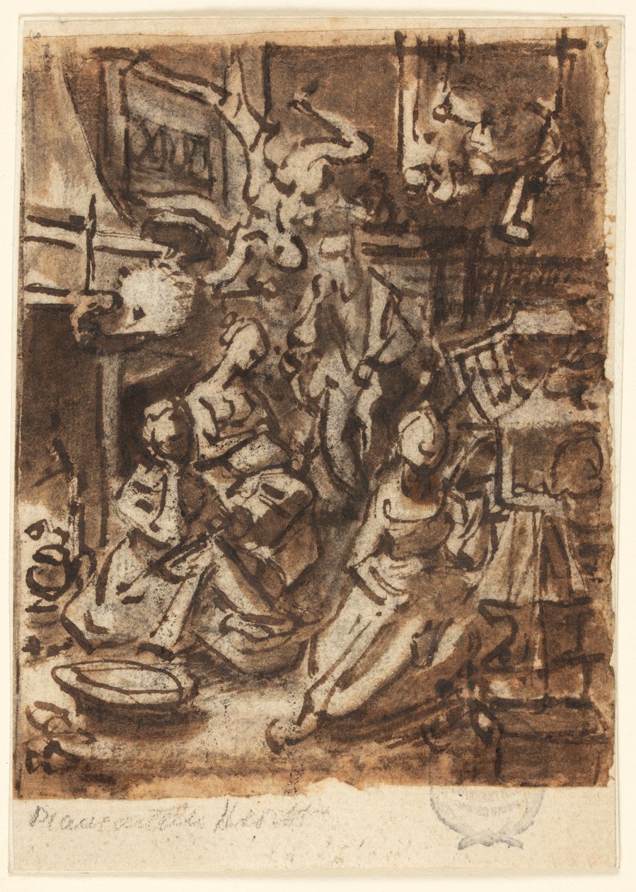Studer for en komposisjon av Jan van der Straet, called Stradanus