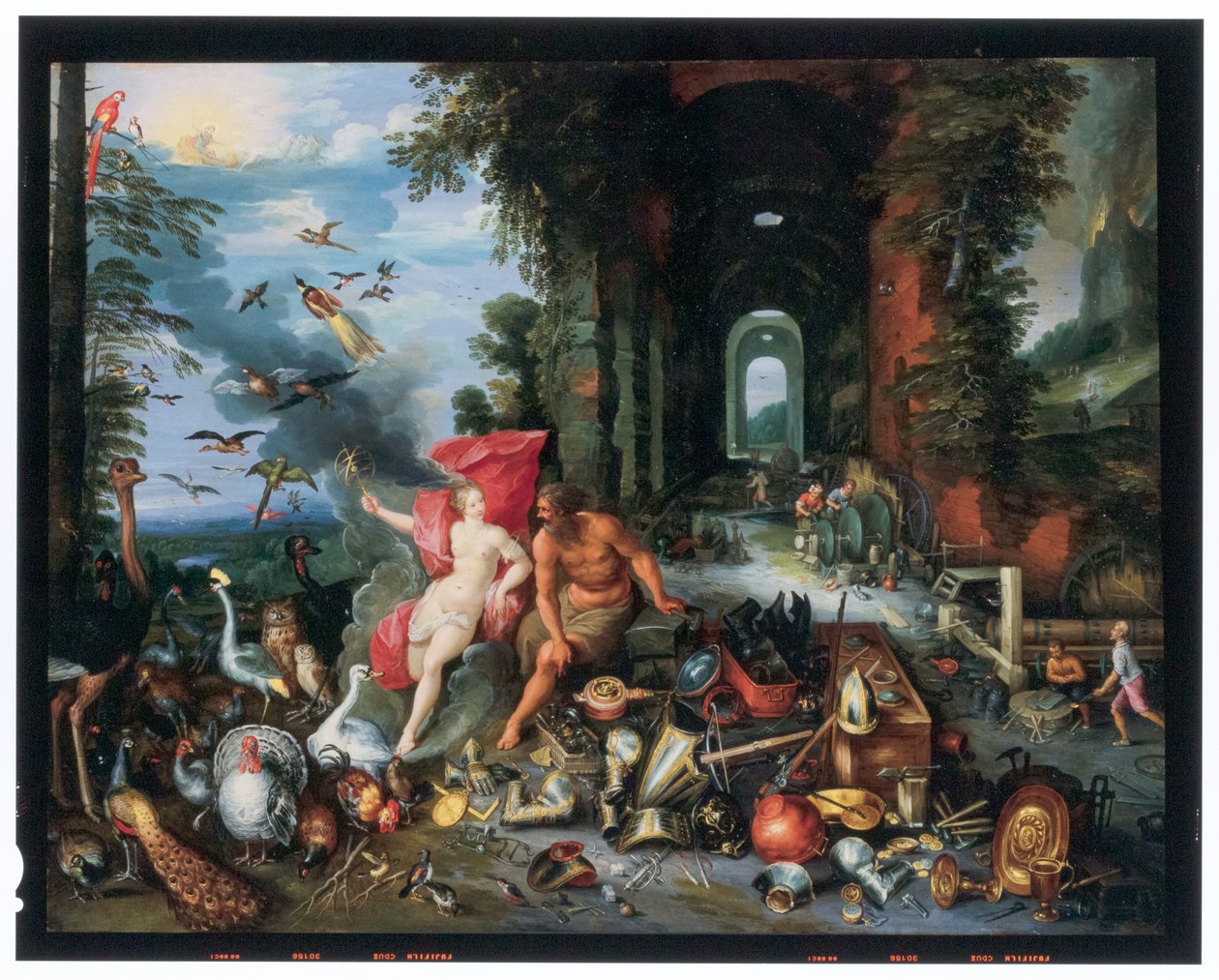 Allegorien om ild og luft av Jan van the Elder Kessel