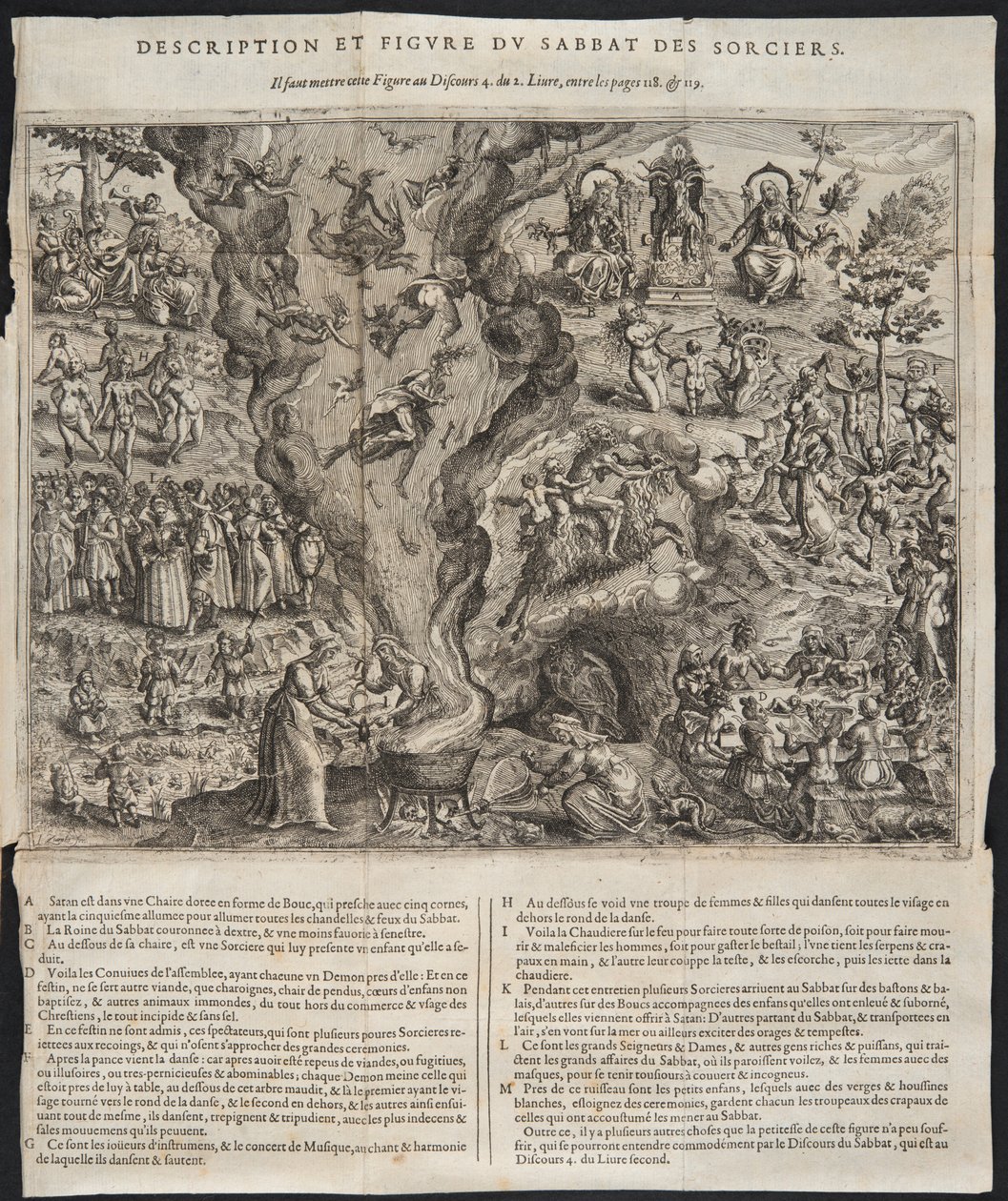 Detalj fra A Witches Sabbath, illustrasjon fra Tableau de L
