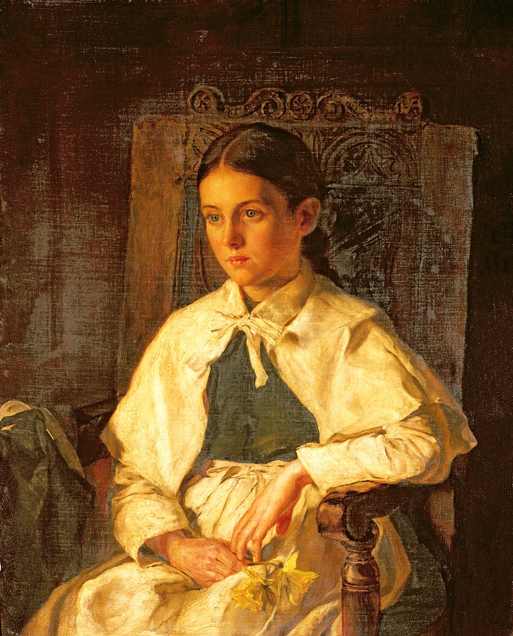 Portrait of a Girl in the Costume of Dr. Woodwards School, Maidstone av Jane Day