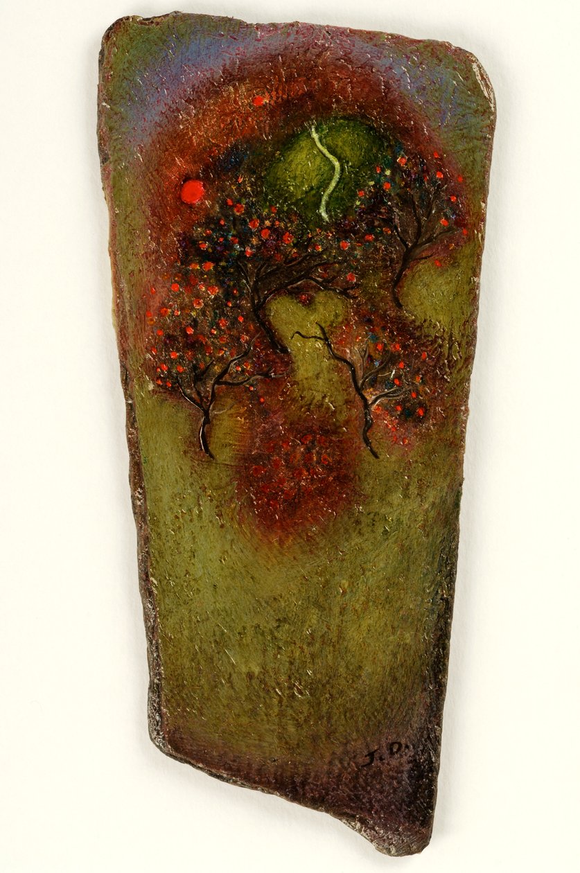 The Orchard, 2006 (olje på skifer) av Jane Deakin
