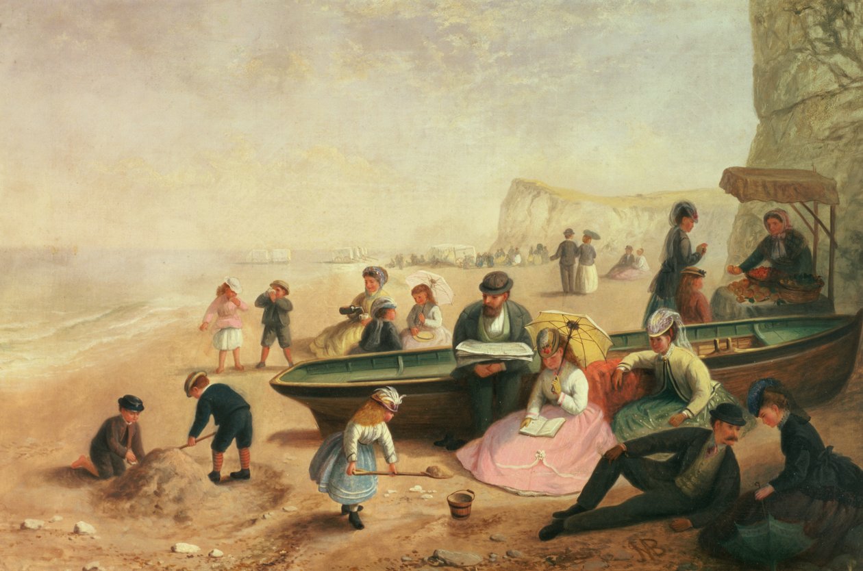 En Seaside Scene av Jane Maria Bowkett