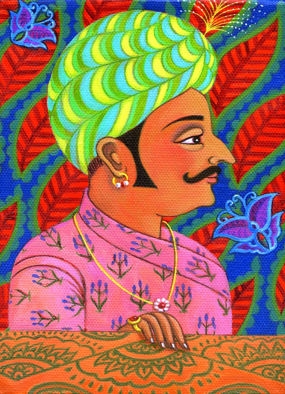 Maharaja med sommerfugler, 2011, av Jane Tattersfield