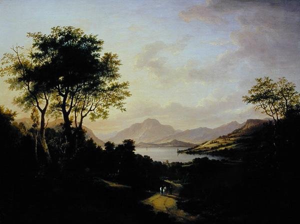 Omfattende utsikt over Loch Lomond, nær Dumbarton (olje på lerret) av Jane Nasmyth