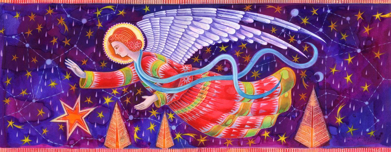 Angel, 1995, (blekk og gouache) av Jane Tattersfield