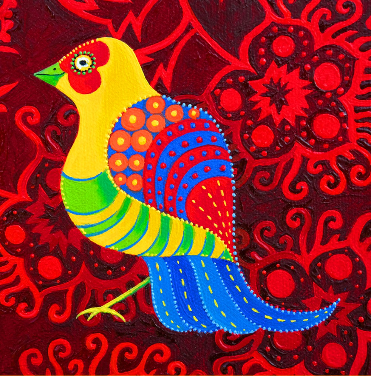 Blåhalefugl, 2019 av Jane Tattersfield