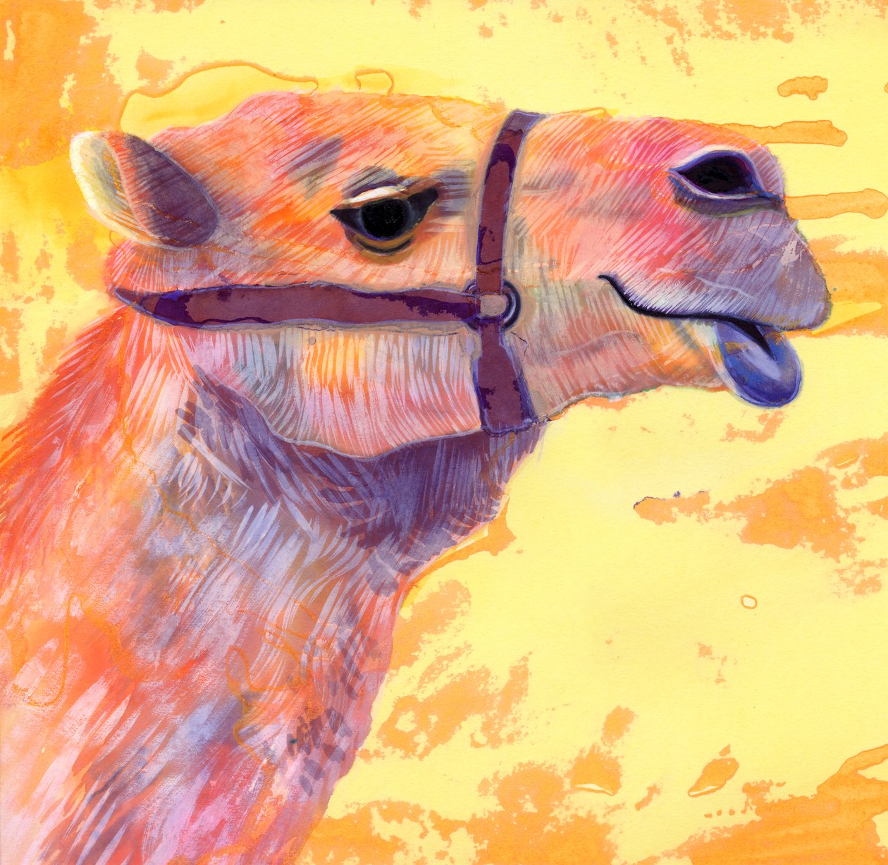 Camel, 1994, (blekk og gouache) av Jane Tattersfield