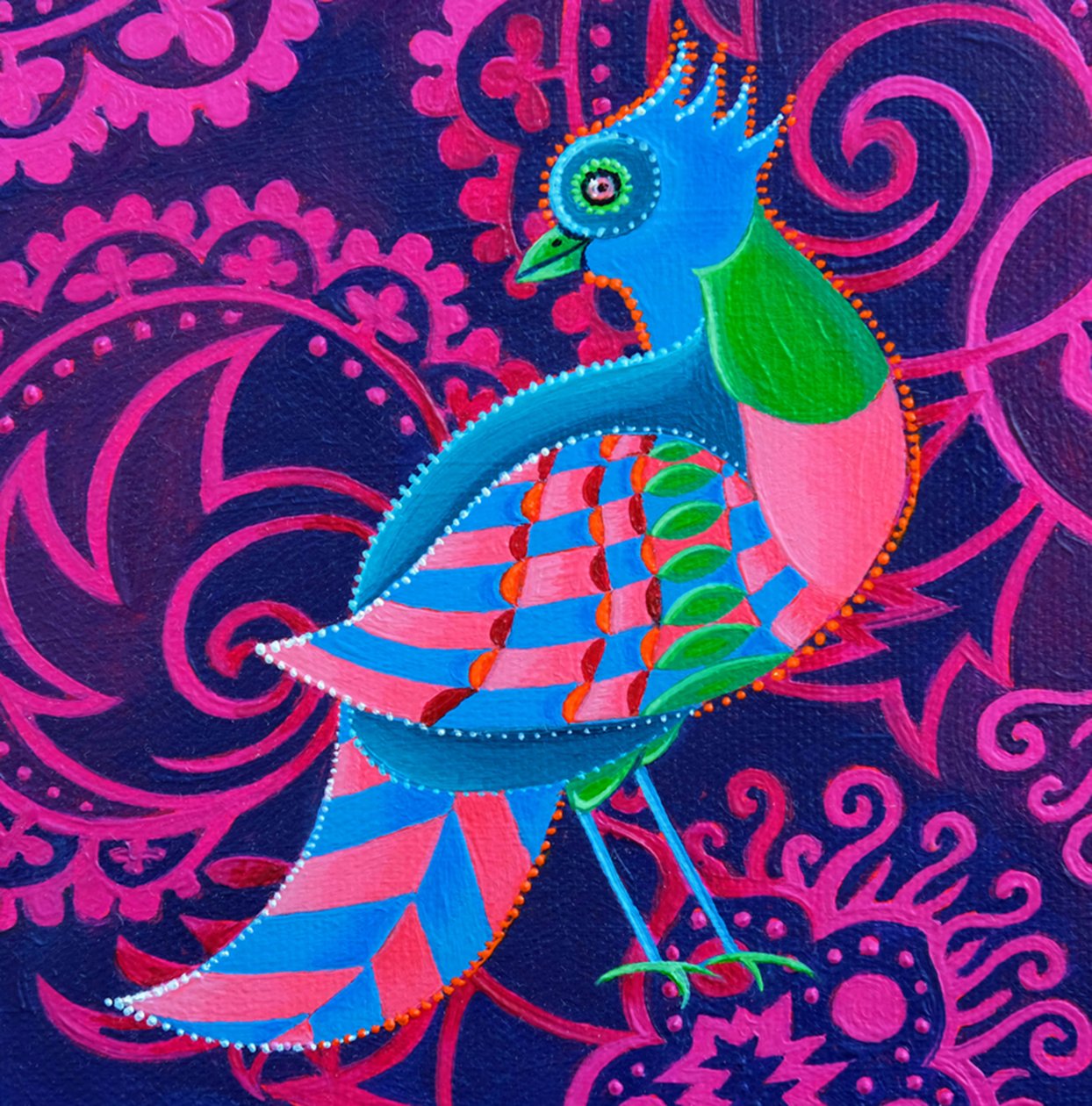 Rutete fugl, 2019 av Jane Tattersfield