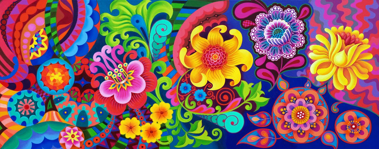 Blomstermønster, 2020 av Jane Tattersfield