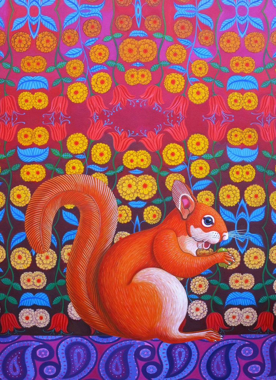 Rødt ekorn, 2014, av Jane Tattersfield