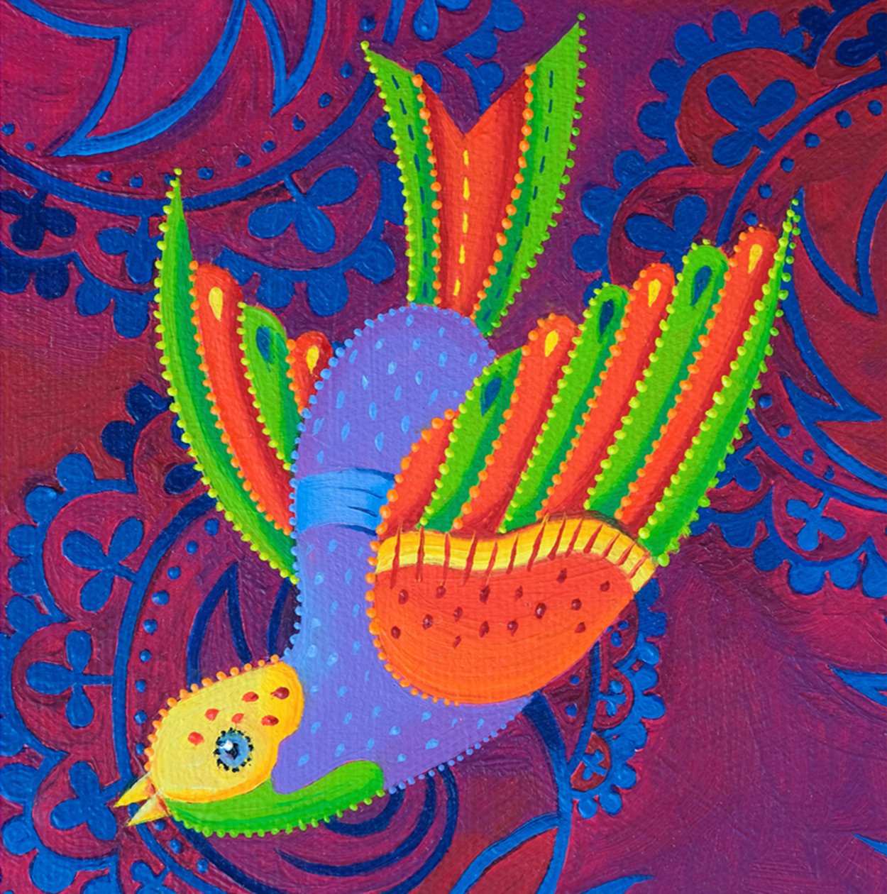 Gulhodet fugl, 2019 av Jane Tattersfield