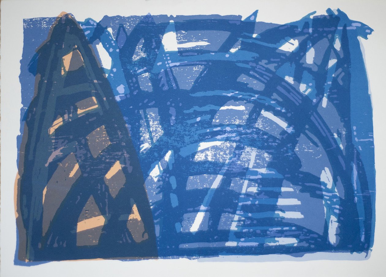 Head On (iv), 2014 (motorsag-tresnitt og silketrykk) av Janet McKenzie