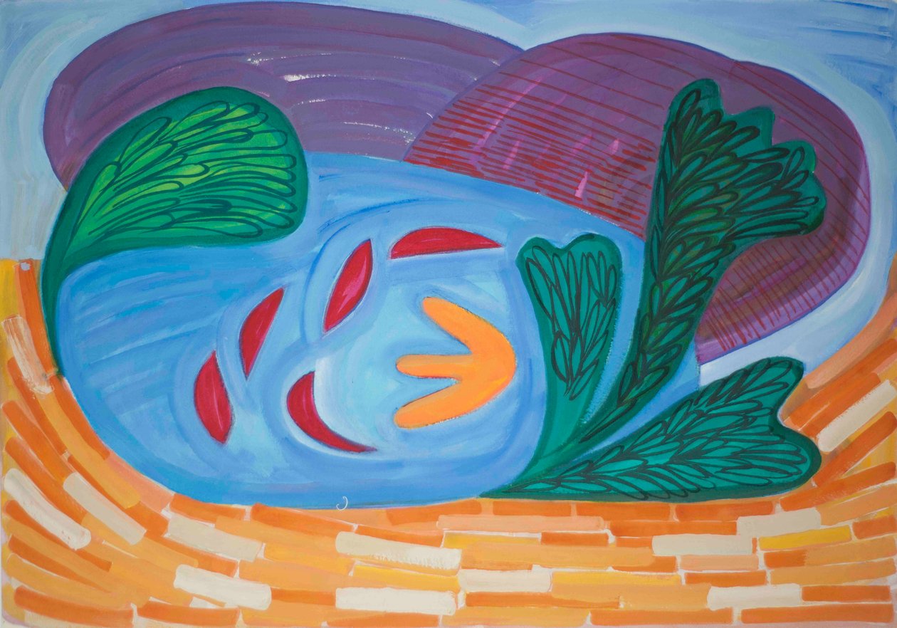 Loch Ardnamuchan, 2015 (akvarell og gouache) av Janet McKenzie