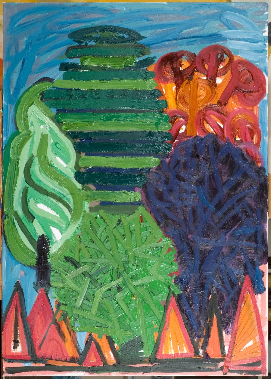 Vi er bare ubeseiret (iv), 2007 (olje på lerret) av Janet McKenzie