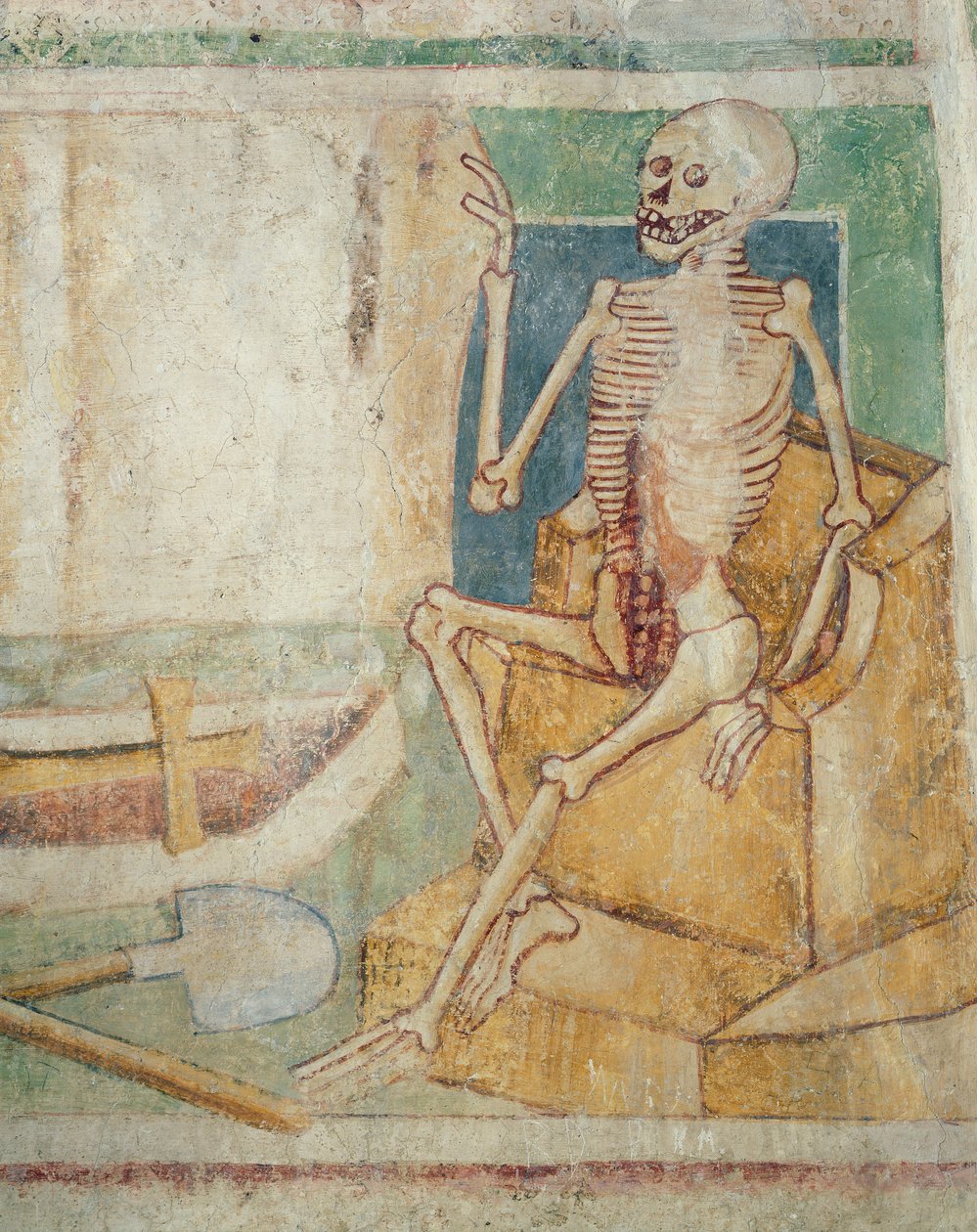 Dødsdansen: Døden ved den åpne graven, 1490 av Janez Kastav