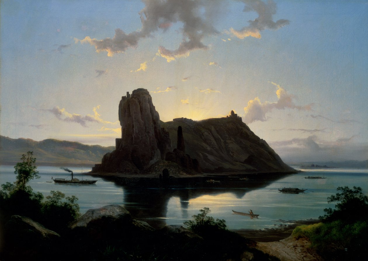 Slottet i Deveny, Ungarn av Janos Hofbauer