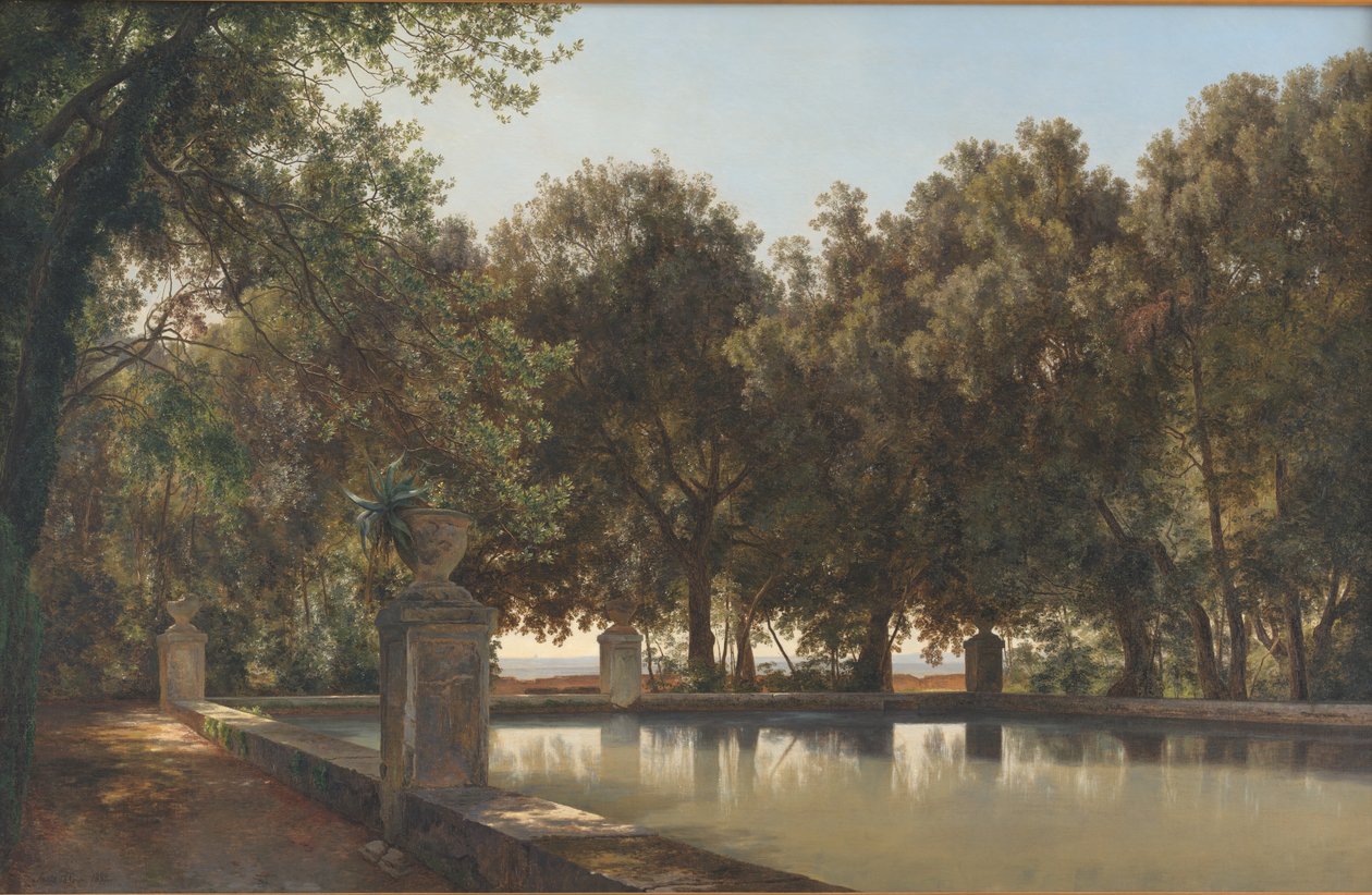 Hagene til Villa d'Este, Tivoli av Janus La Cour