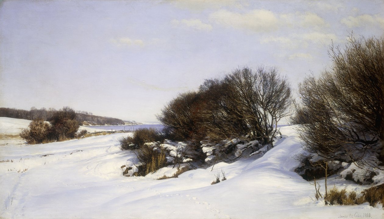 Vinter nær havet, 1888 av Janus La Cour