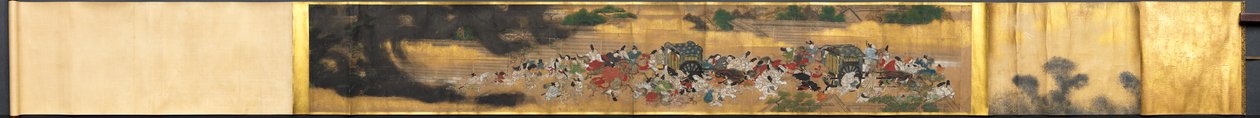 Folk som flykter fra en brann av Japan, Edo period