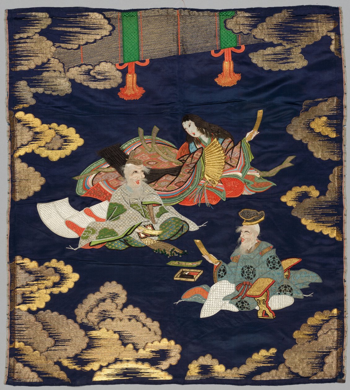 Brodert Fukusa av Japan, late 19th early 20th century