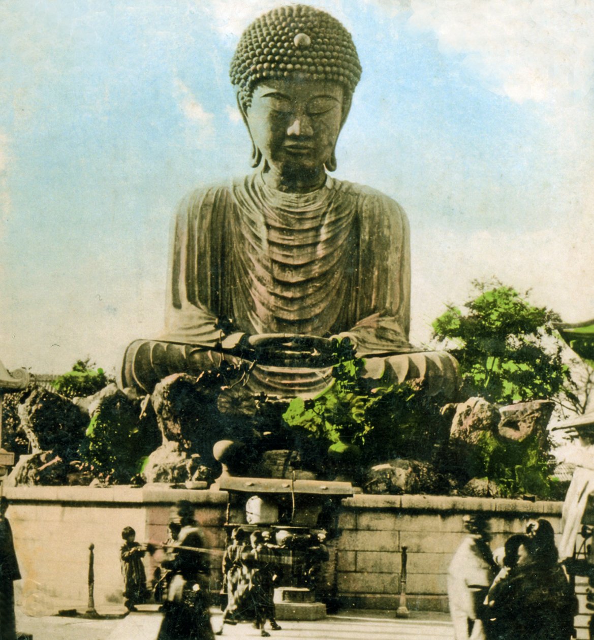Buddha, Kobe, ca. 1900 (albumfoto) av Japanese Photographer