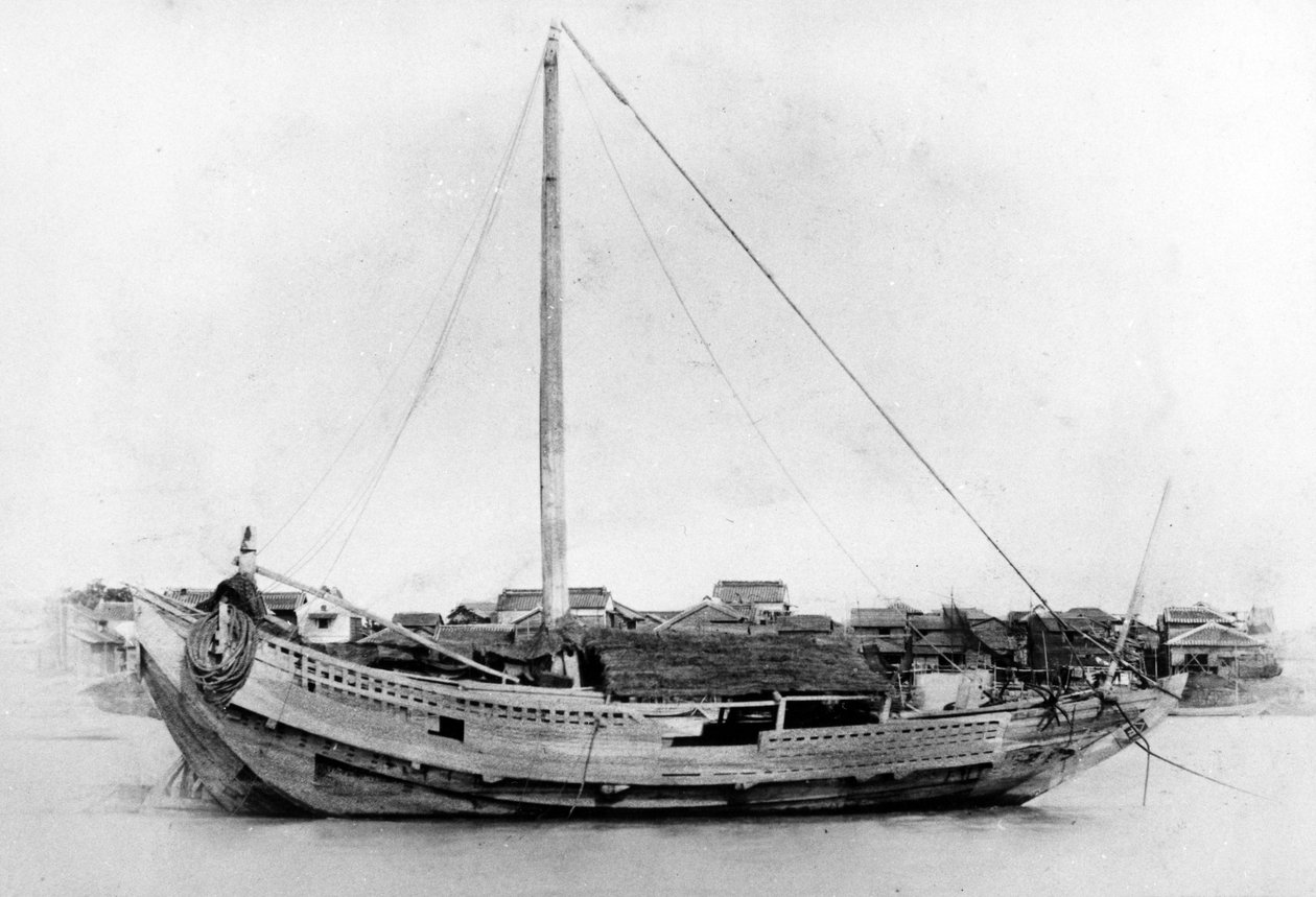 Japansk båt, ca. 1860-tallet av Japanese Photographer