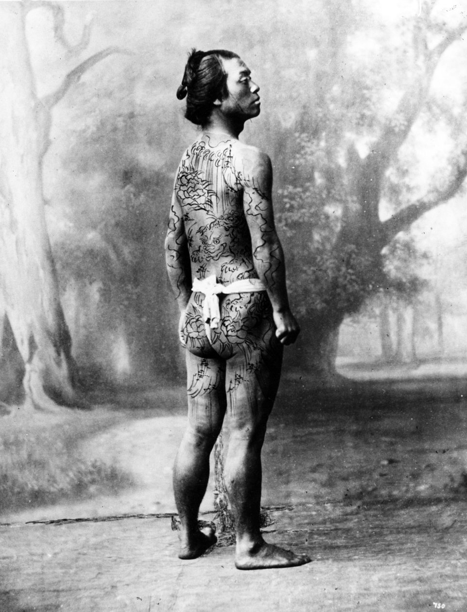 Tattooed Betto, c.1860-80 av Japanese Photographer