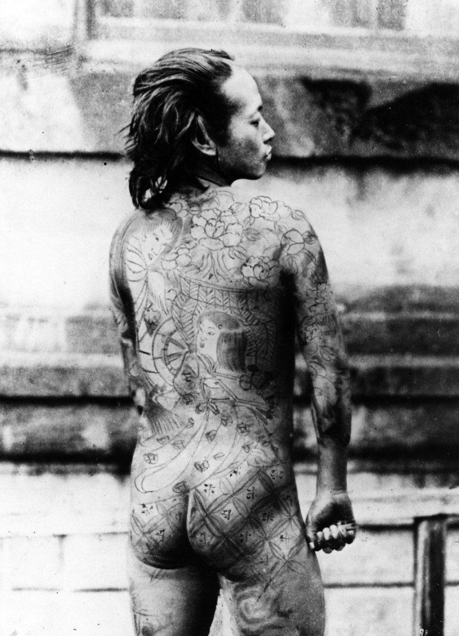 Tattooed Betto, c.1860-80 av Japanese Photographer