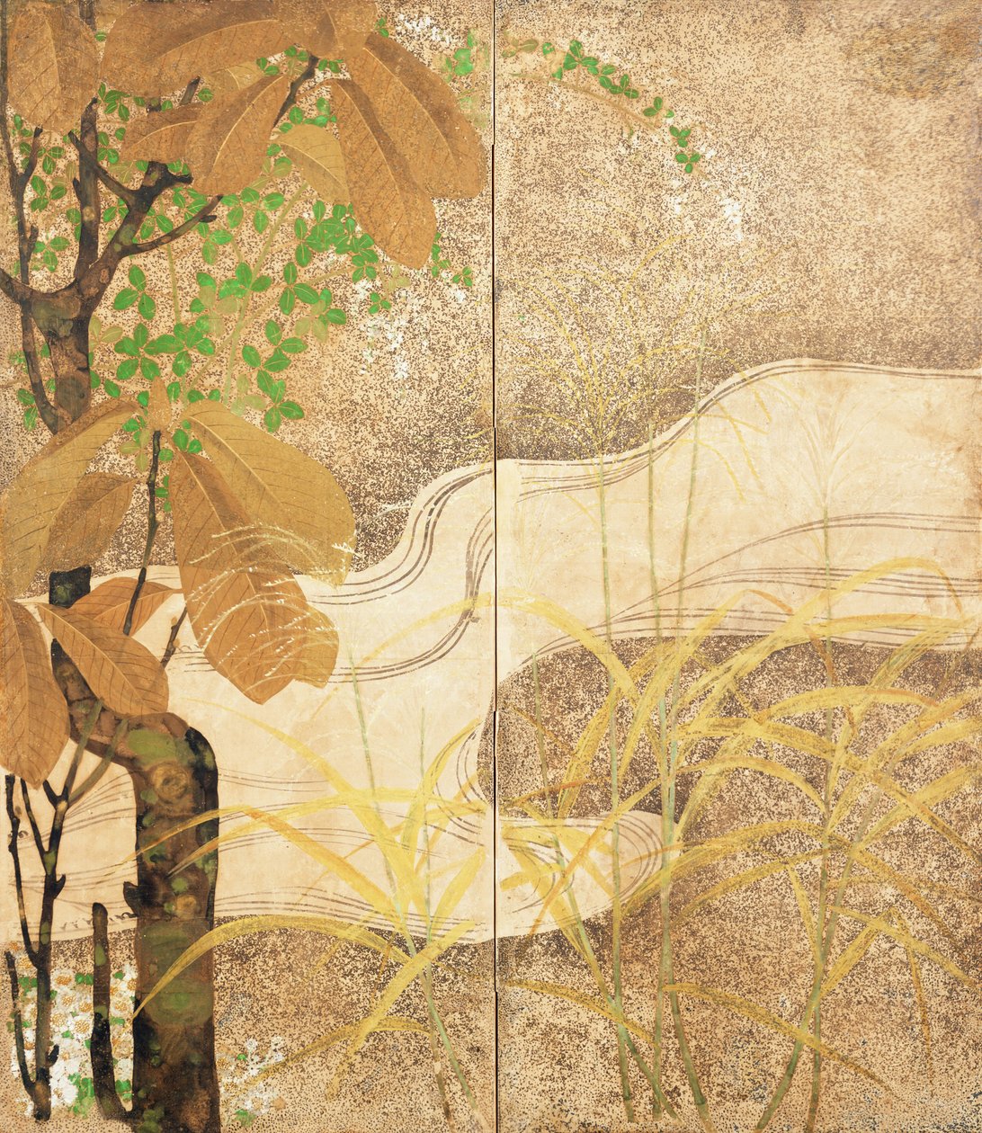 Flowing River (blekk på papir) av Japanese School